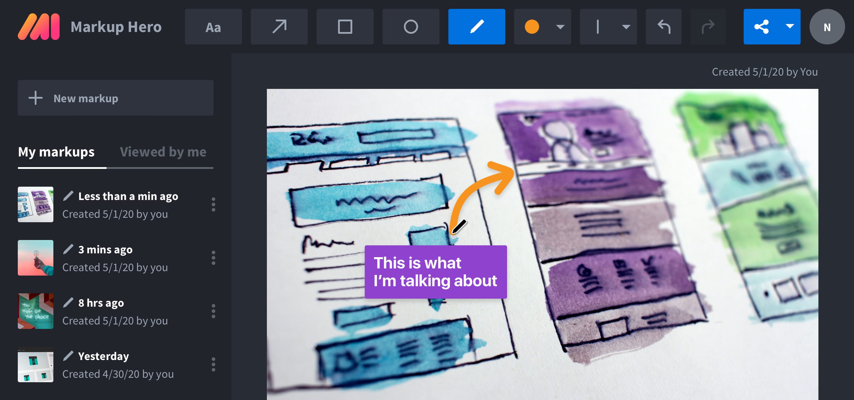 Take screenshots and annotate images with Markup Hero
