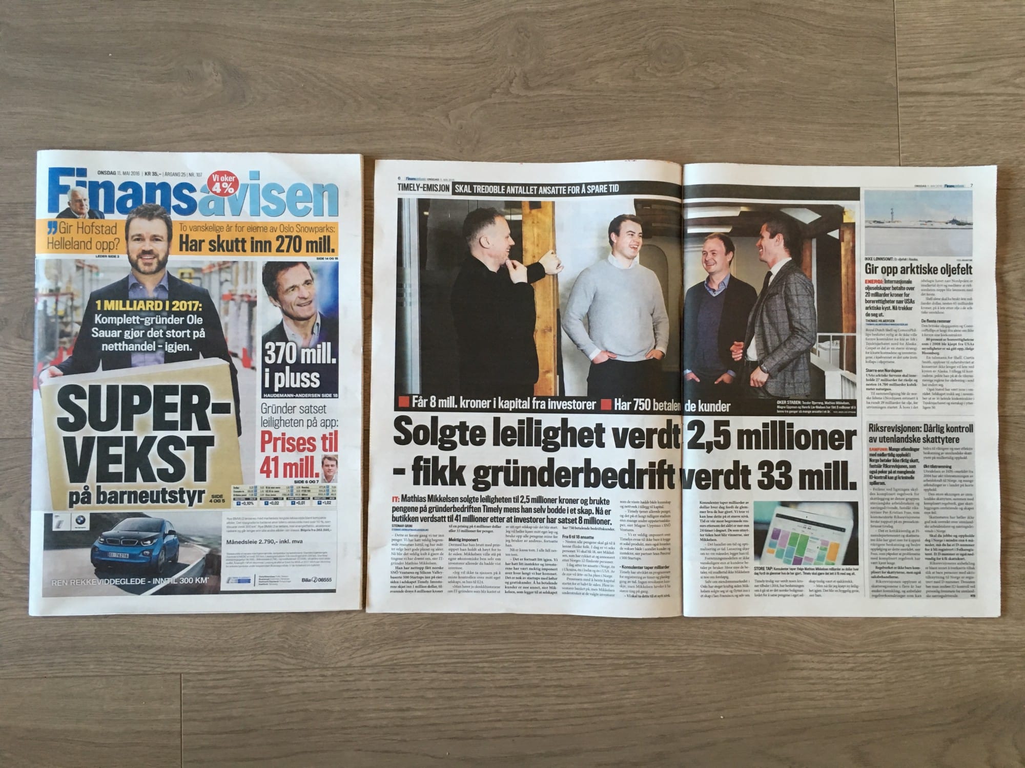 Timely in Finansavisen