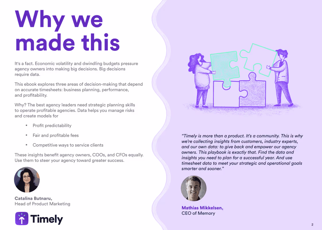 Agency playbook sample page two