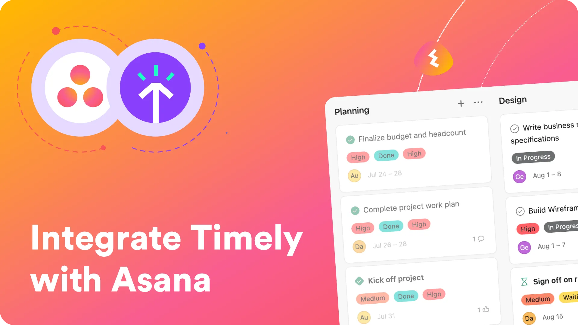 Timely and Asana: a dream for project management. 