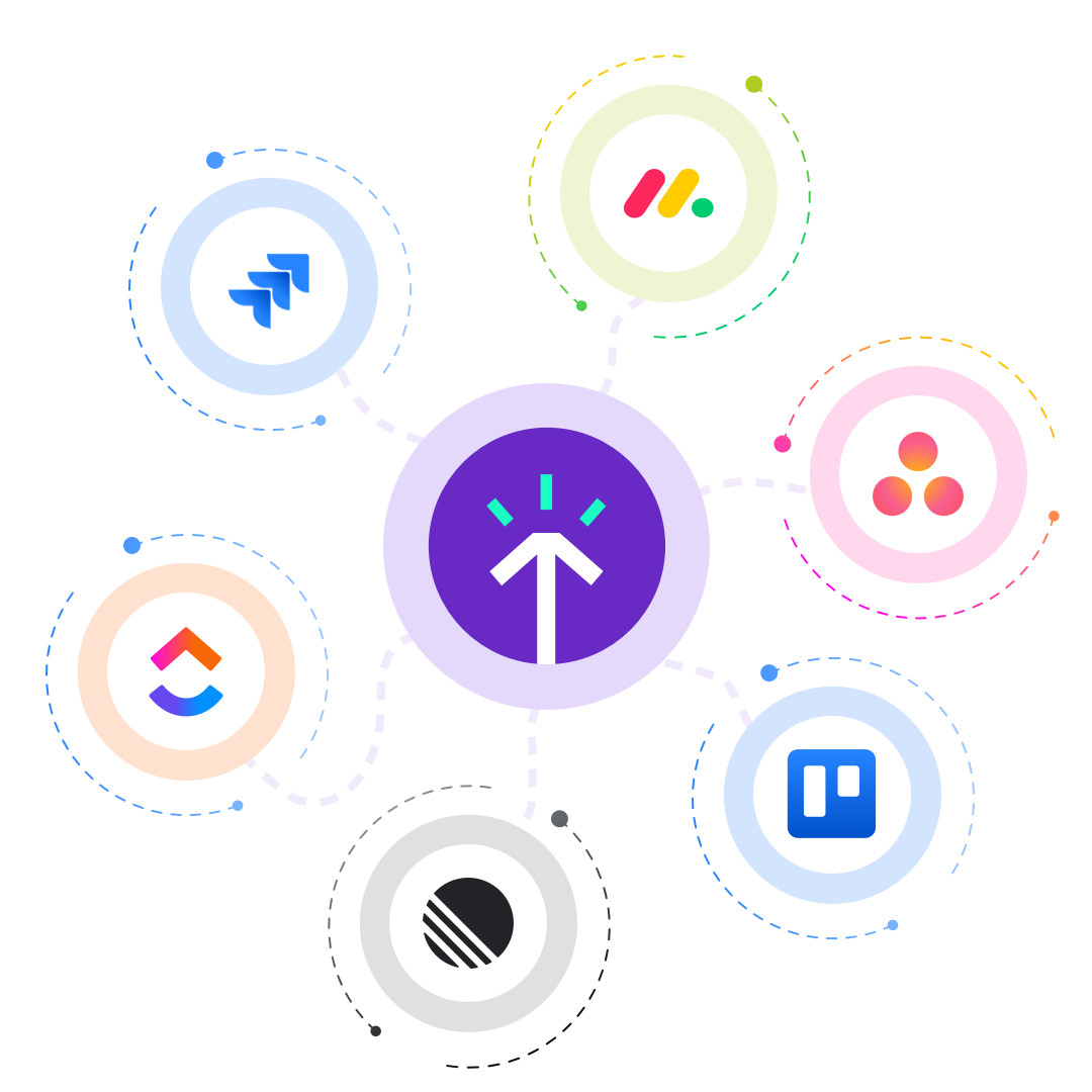 Timely connected to project management tools including Jira, Asana, Monday.com, ClickUp and Trello