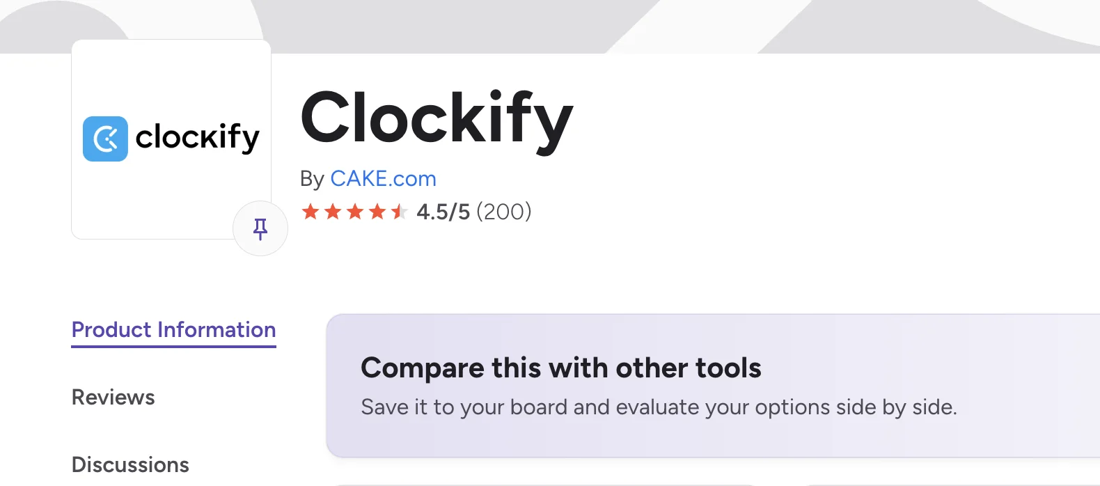 Clockify user interface showing project and timer setup
