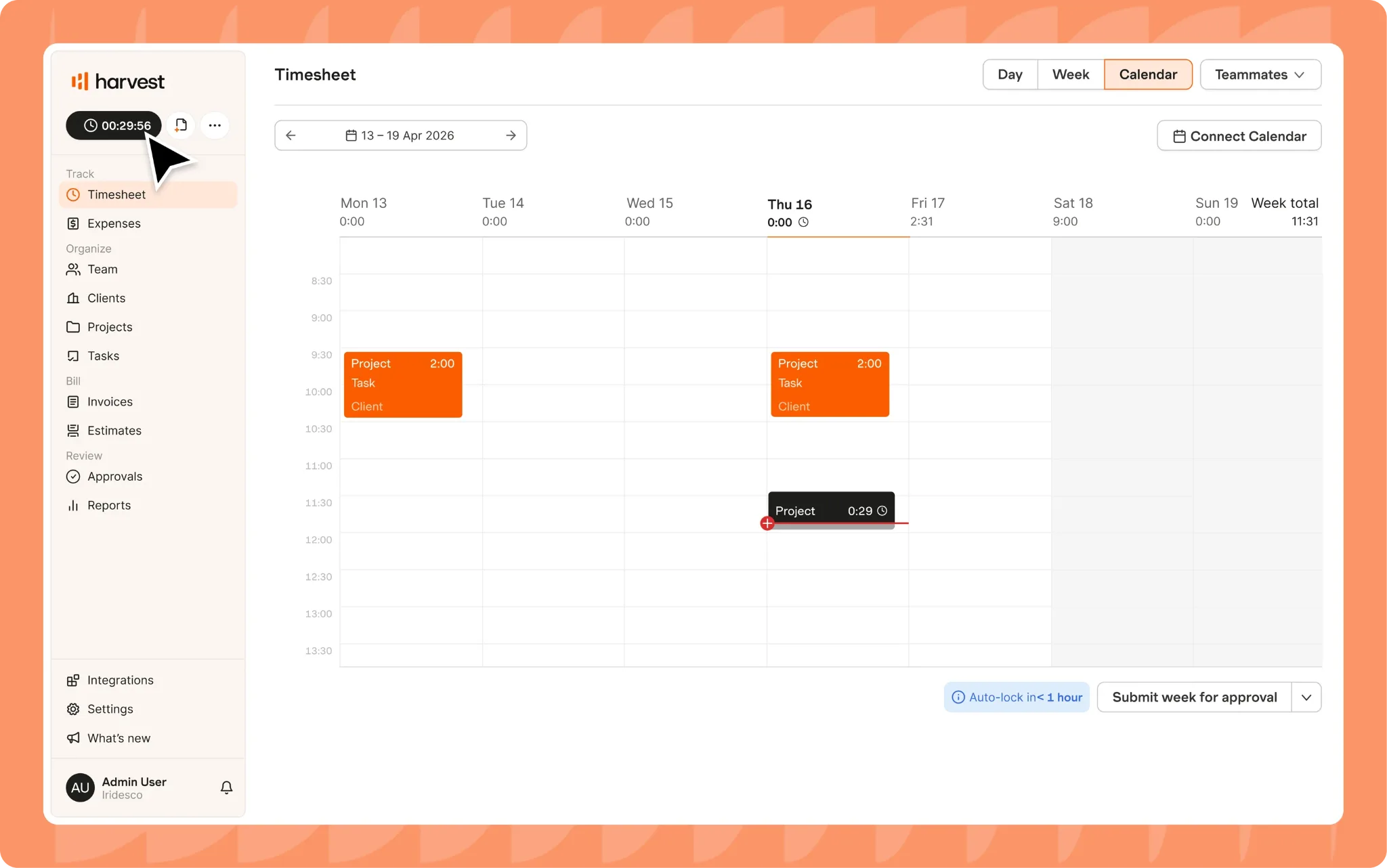 Timer-based tracking — Clockify