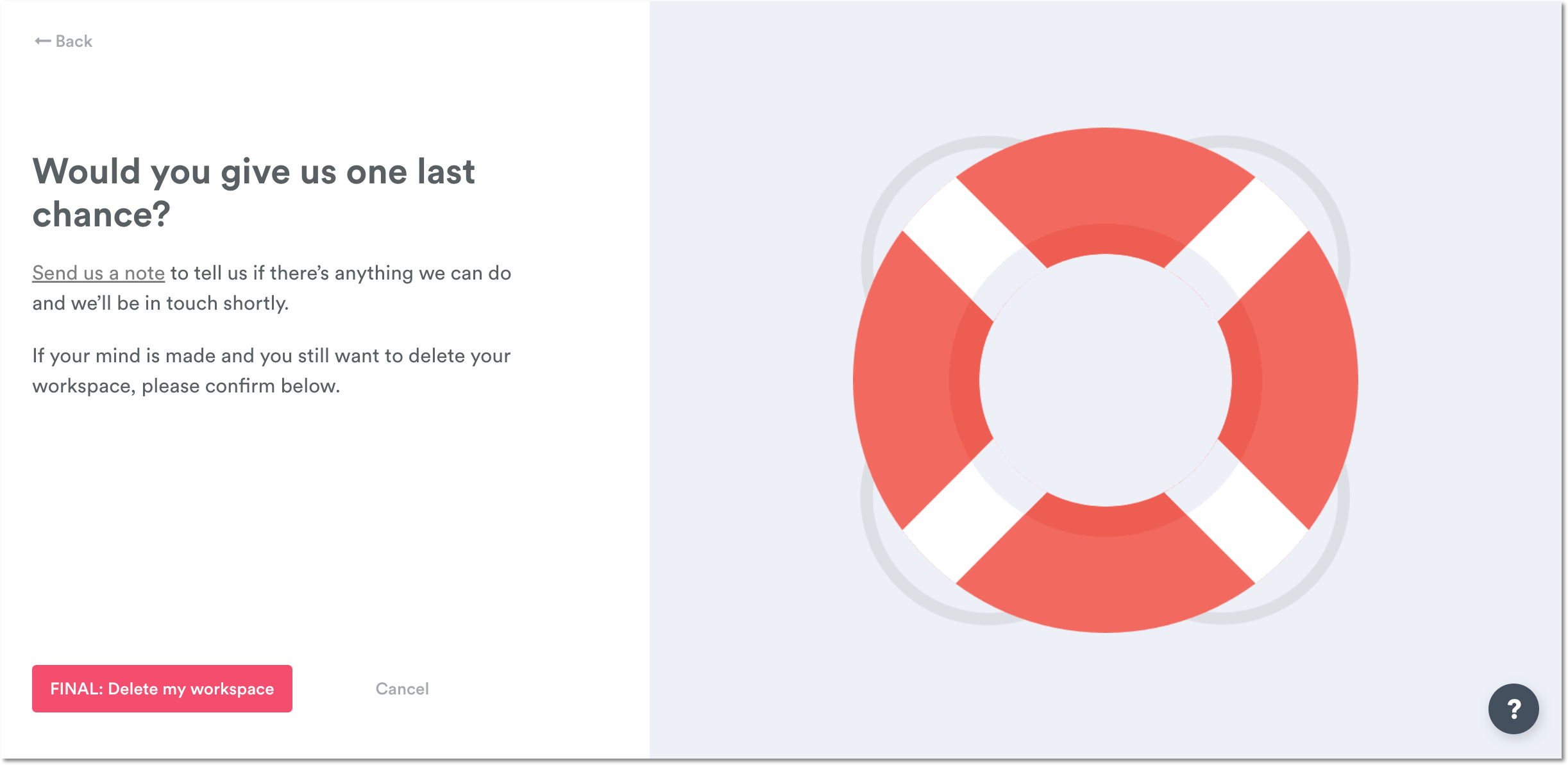 Exit survey final confirmation