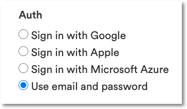 Authorization options