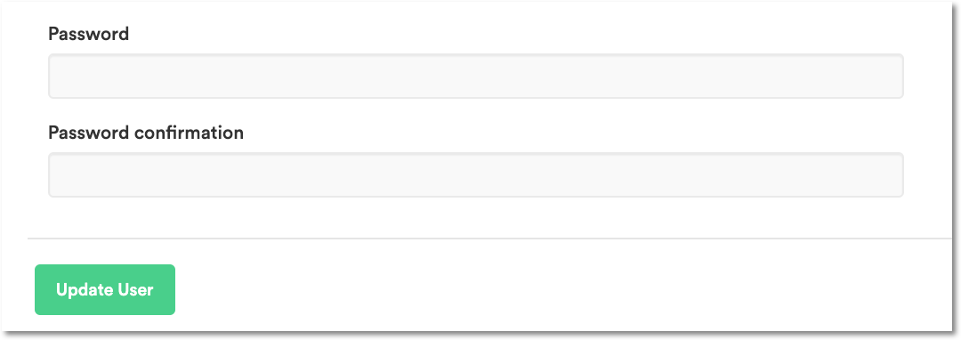 Password confirmation for auth change