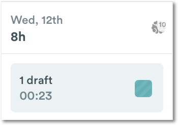 Week view draft cards