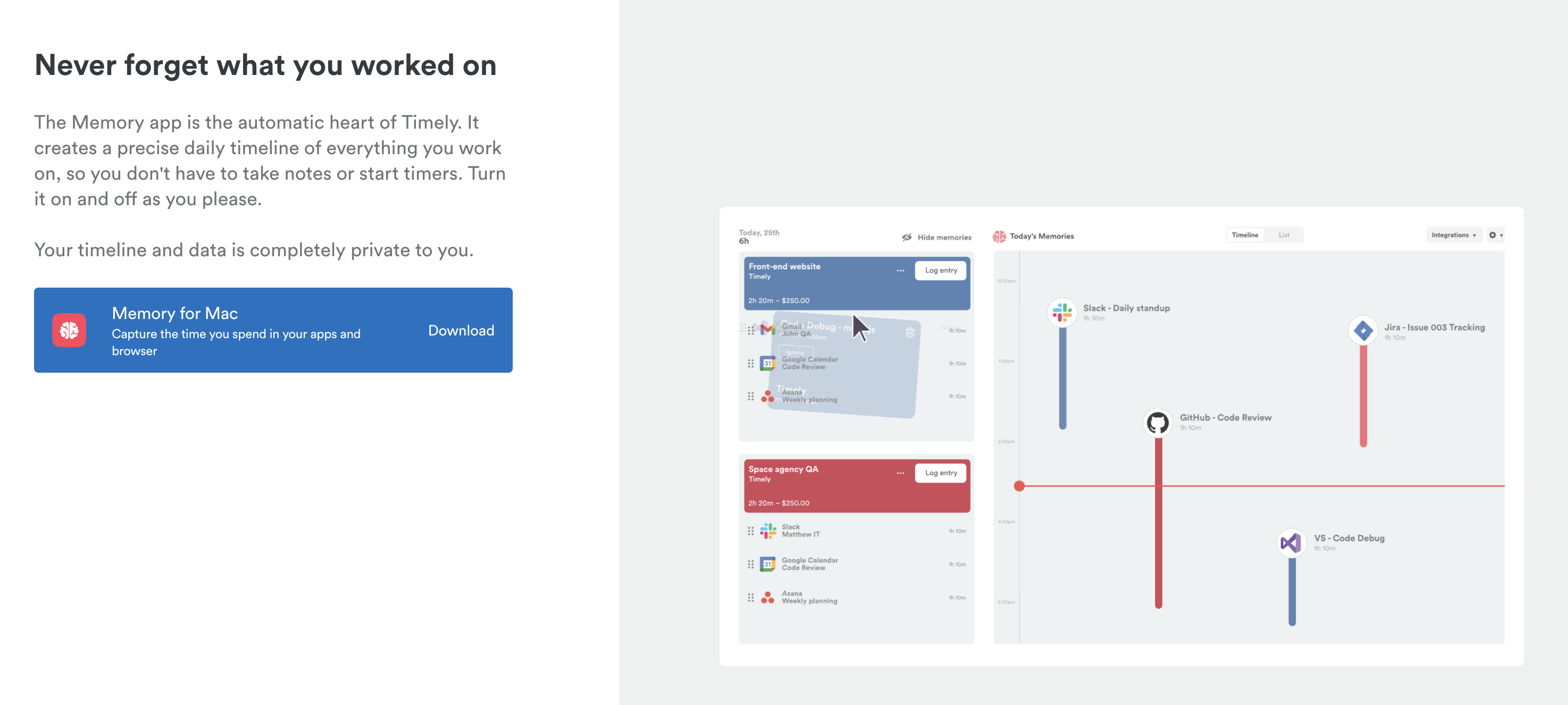 Memory download prompt