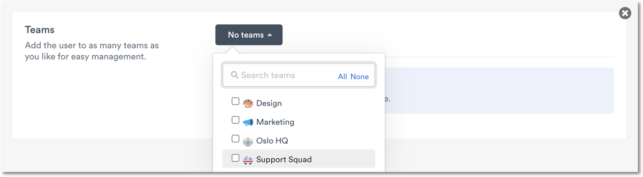 Add user to teams