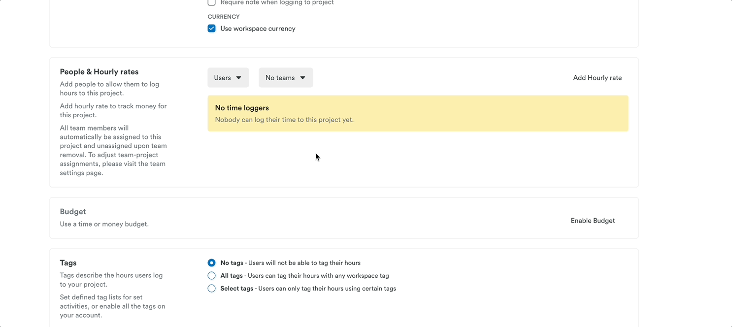 Assign users to project