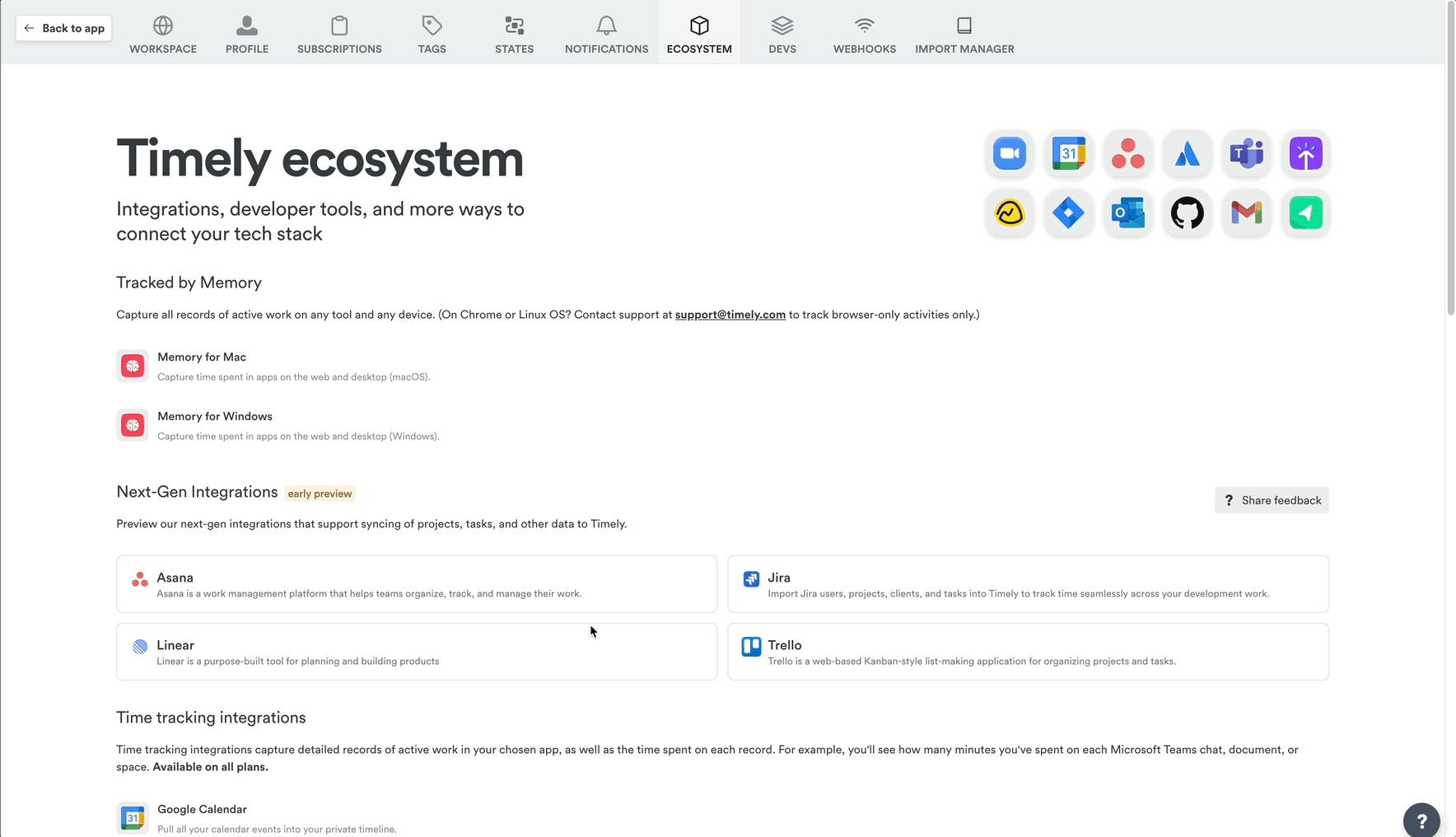 Connecting Asana workspace