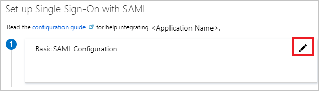 Edit SAML configuration