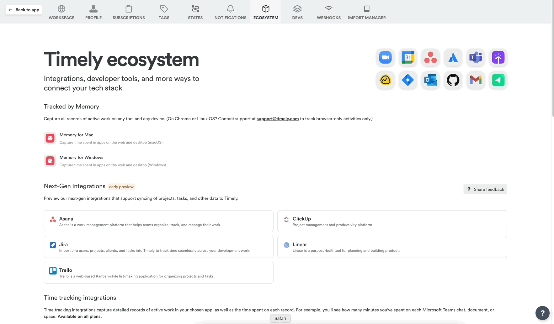 ClickUp import profile selection