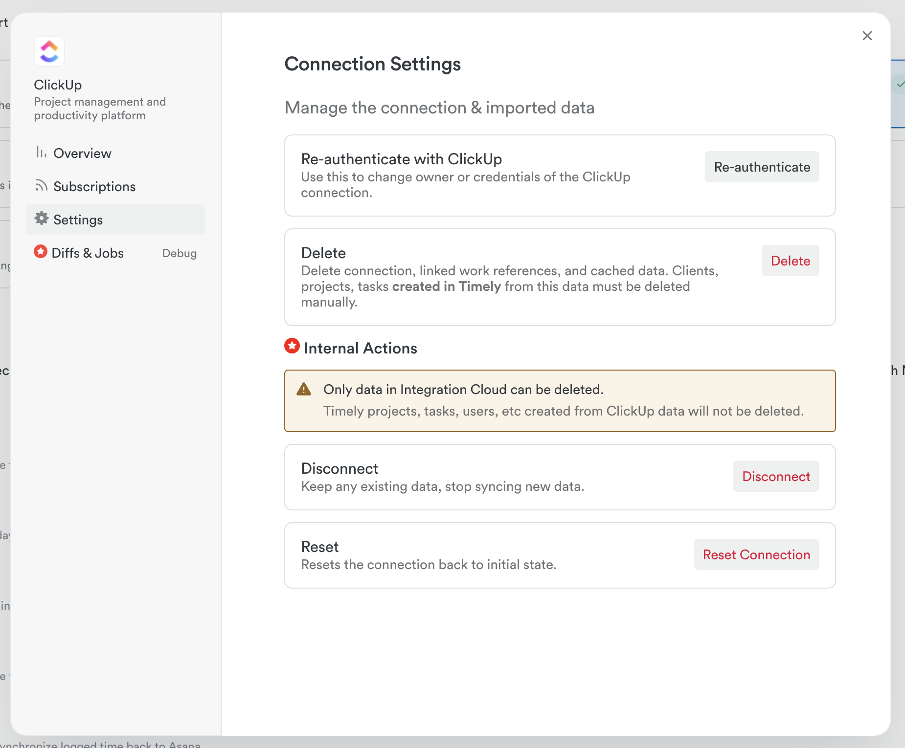 Remove ClickUp integration