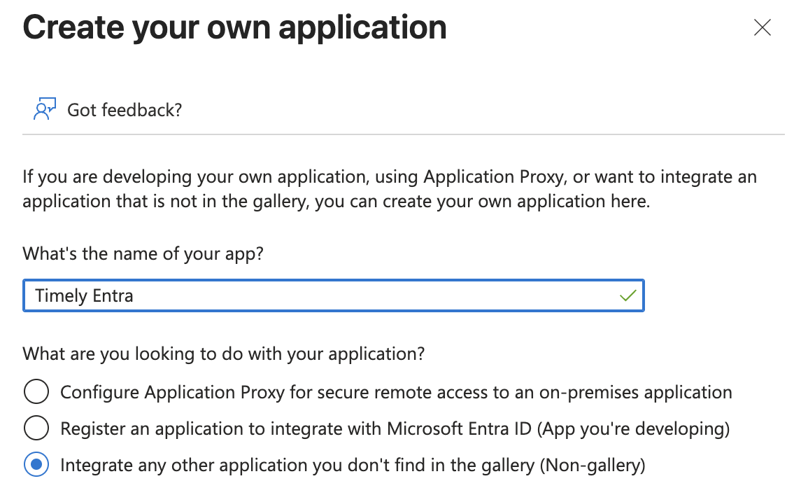 Non-gallery application