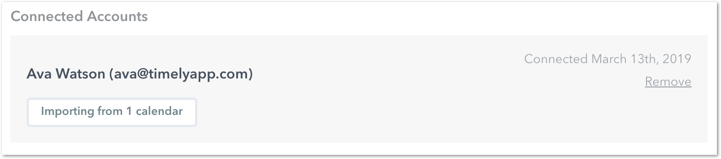 Connected calendars count