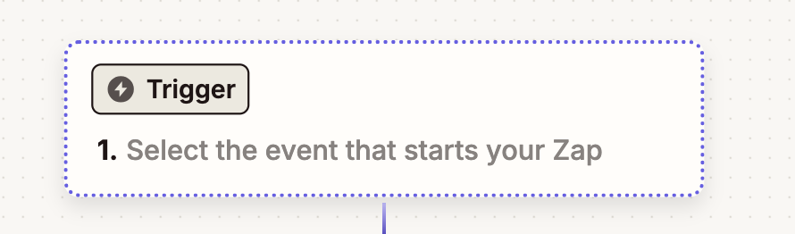 Create Zap trigger