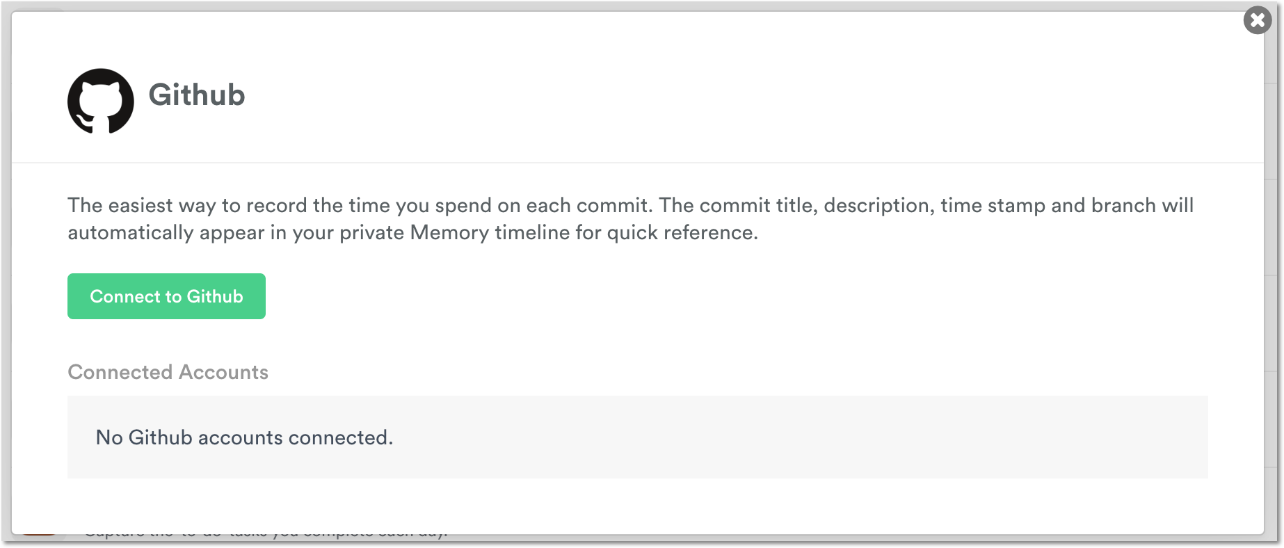 Connect GitHub account