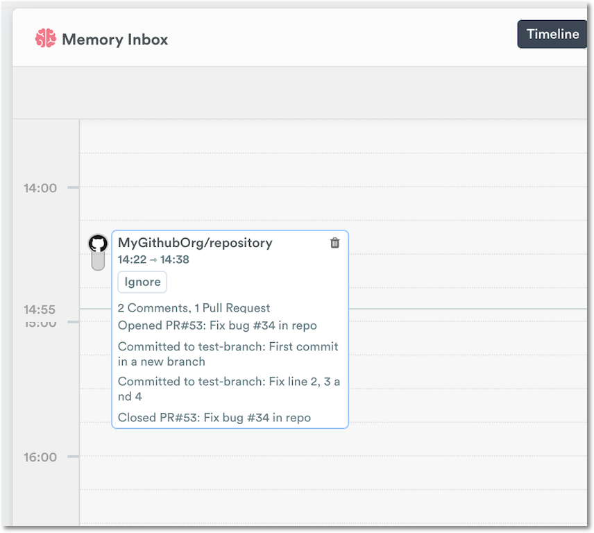 GitHub memory details