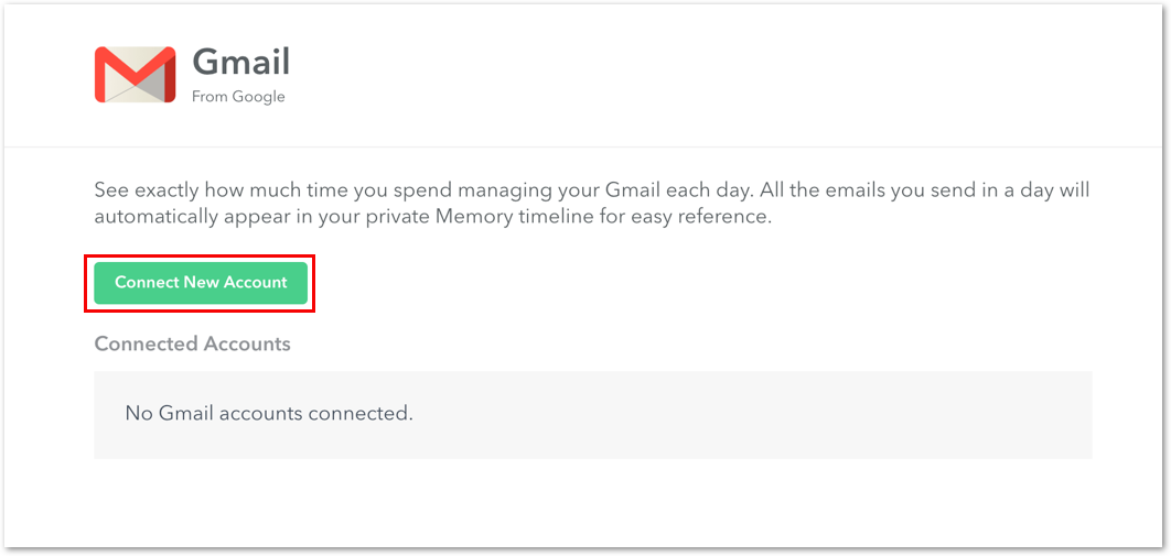 Connect new Gmail account