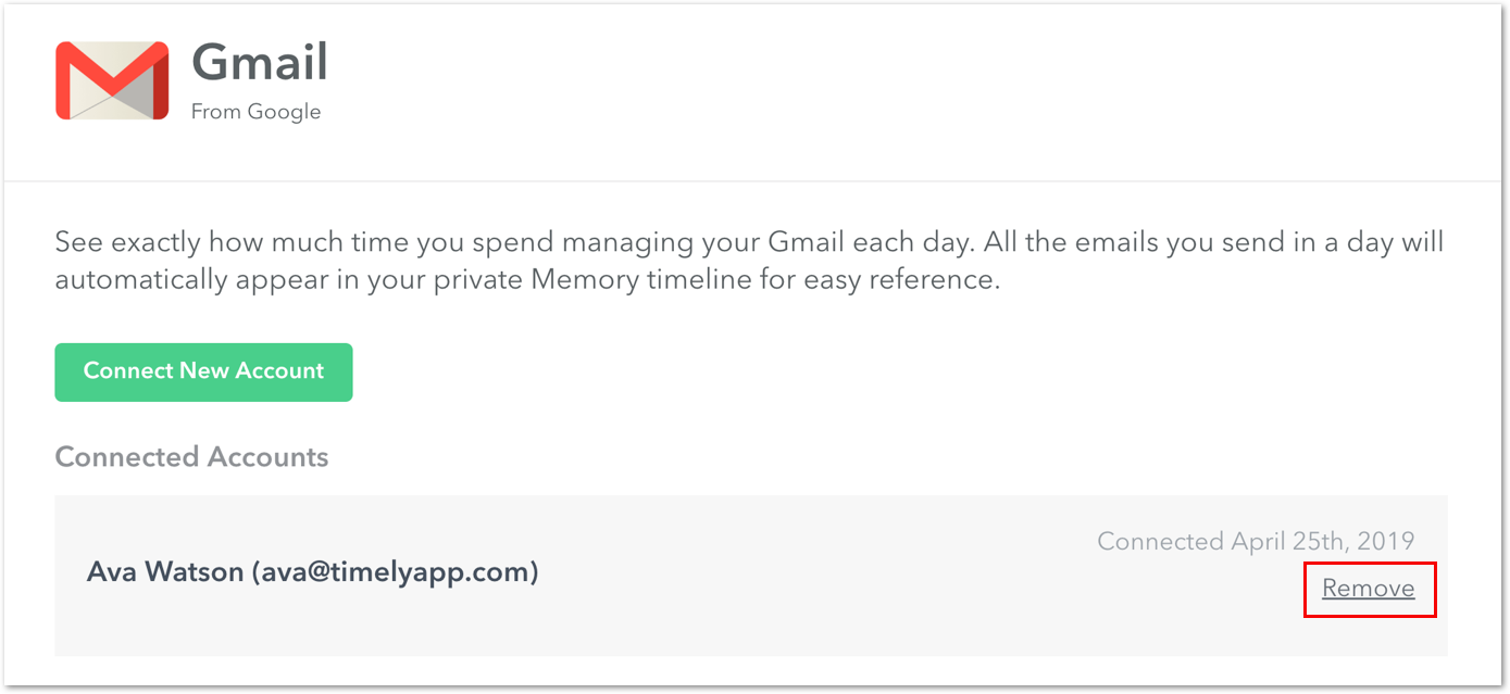 Remove Gmail integration