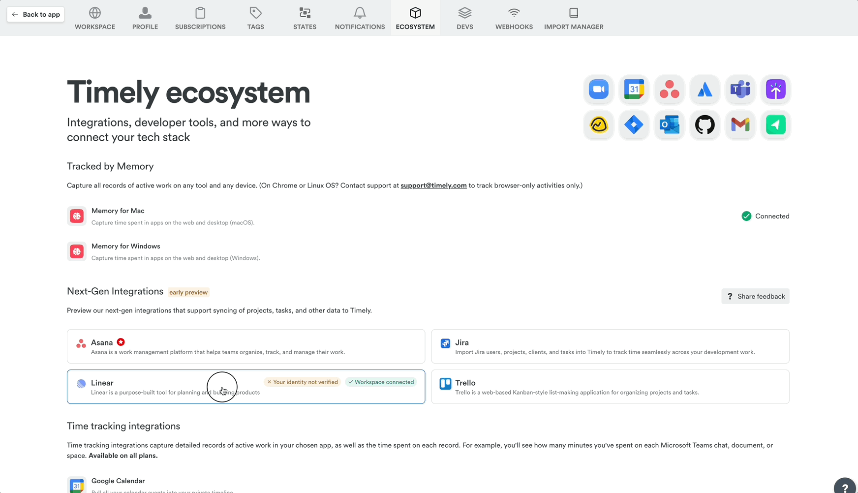 Removing Linear integration