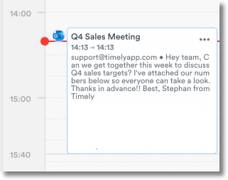 Outlook email details