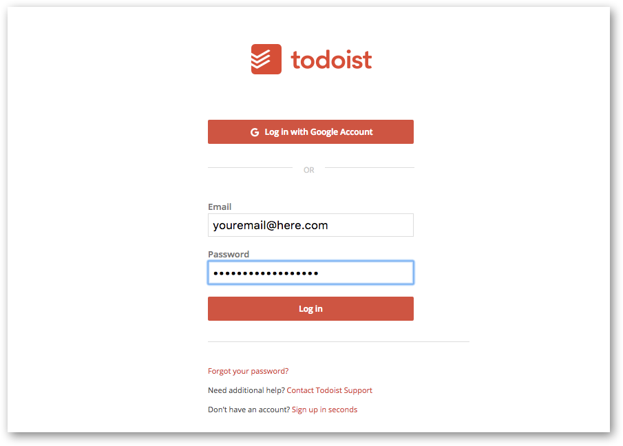 Authorize Todoist