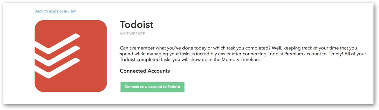 Connect Todoist account