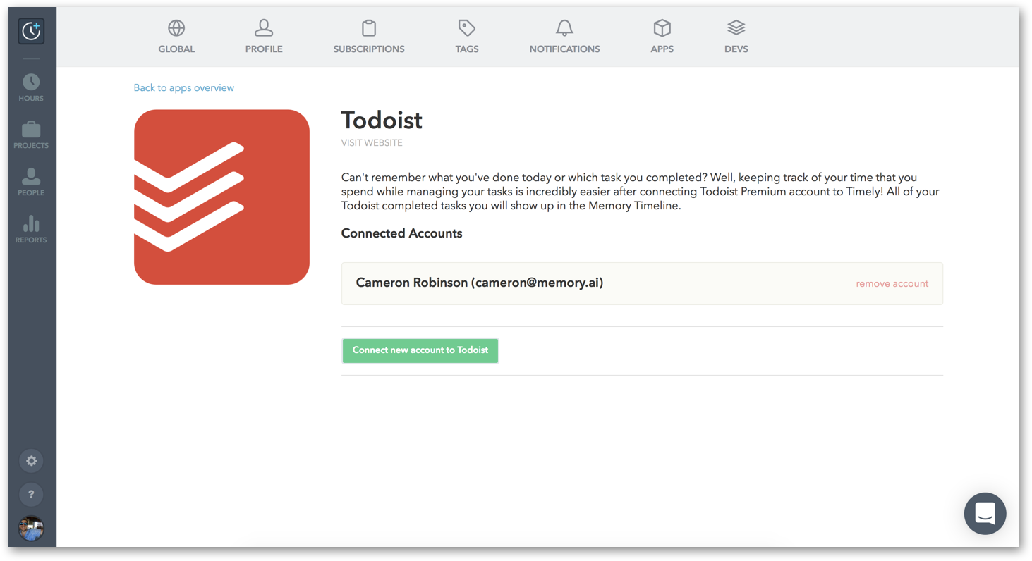 Todoist connected