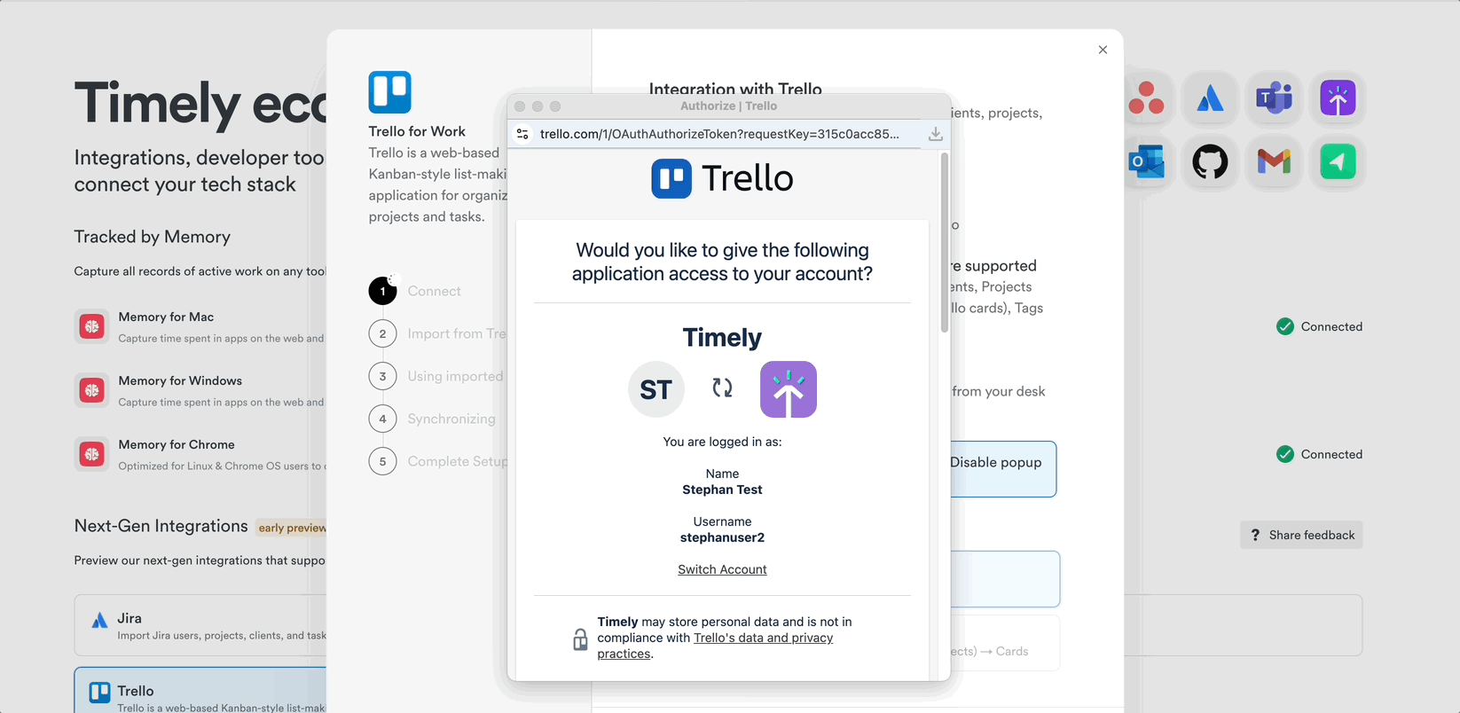 Trello authentication