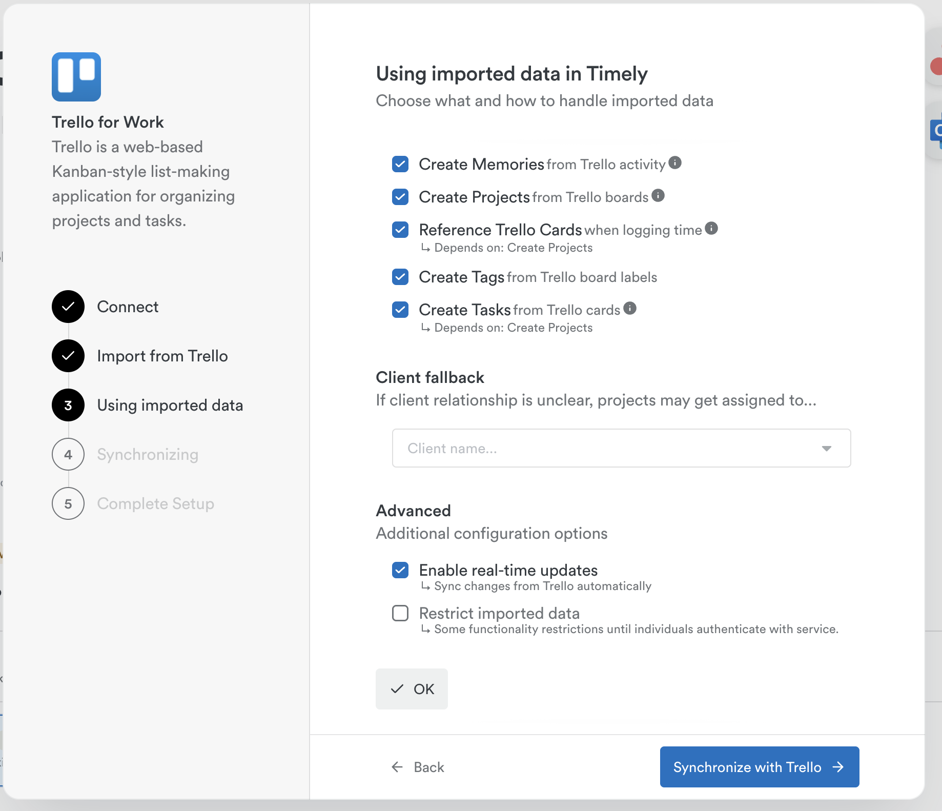 Customization options