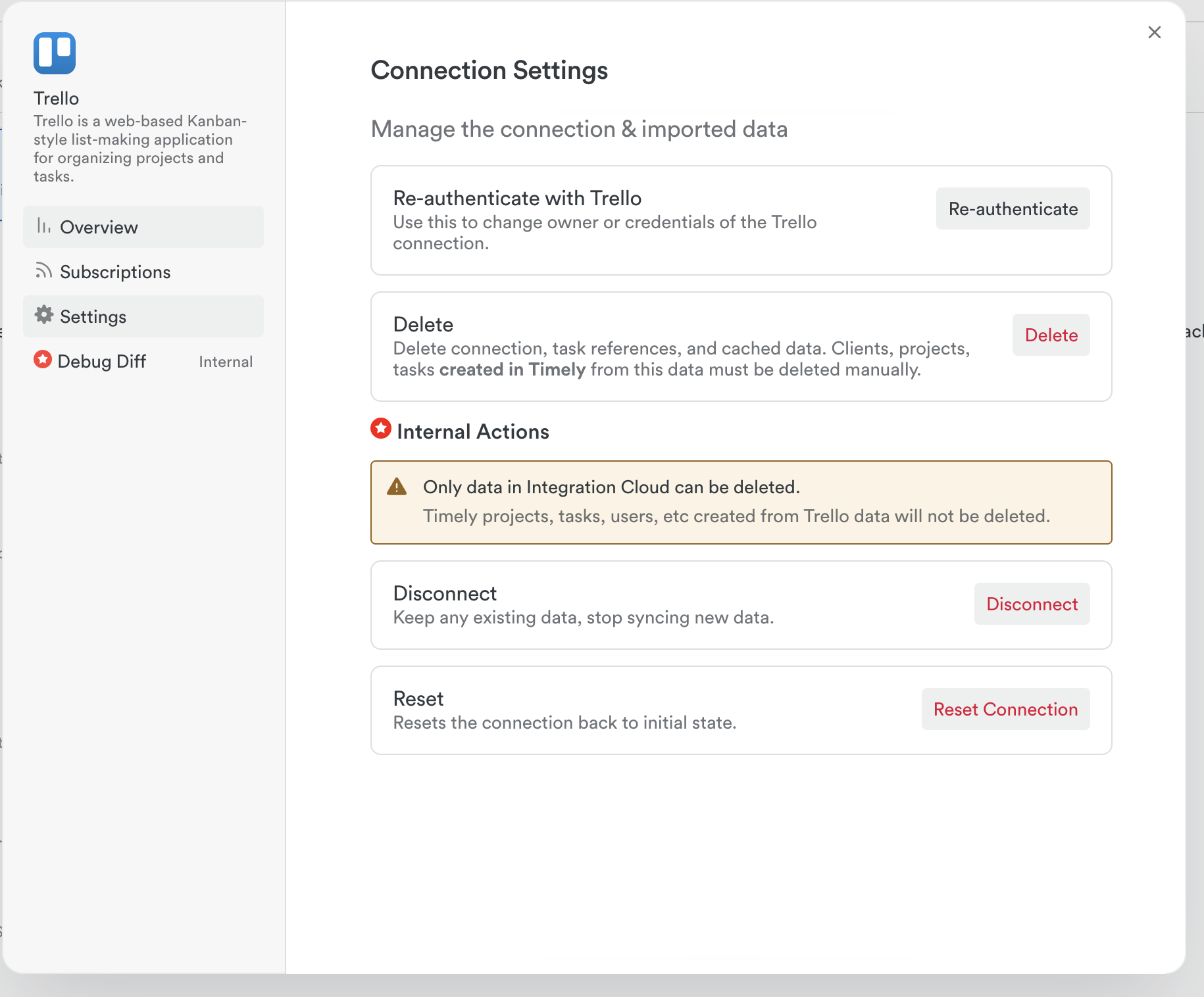 Remove Trello integration