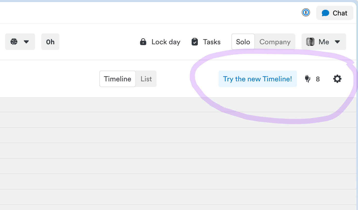 Try the new Timeline button in Legacy view