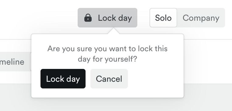 Lock day button