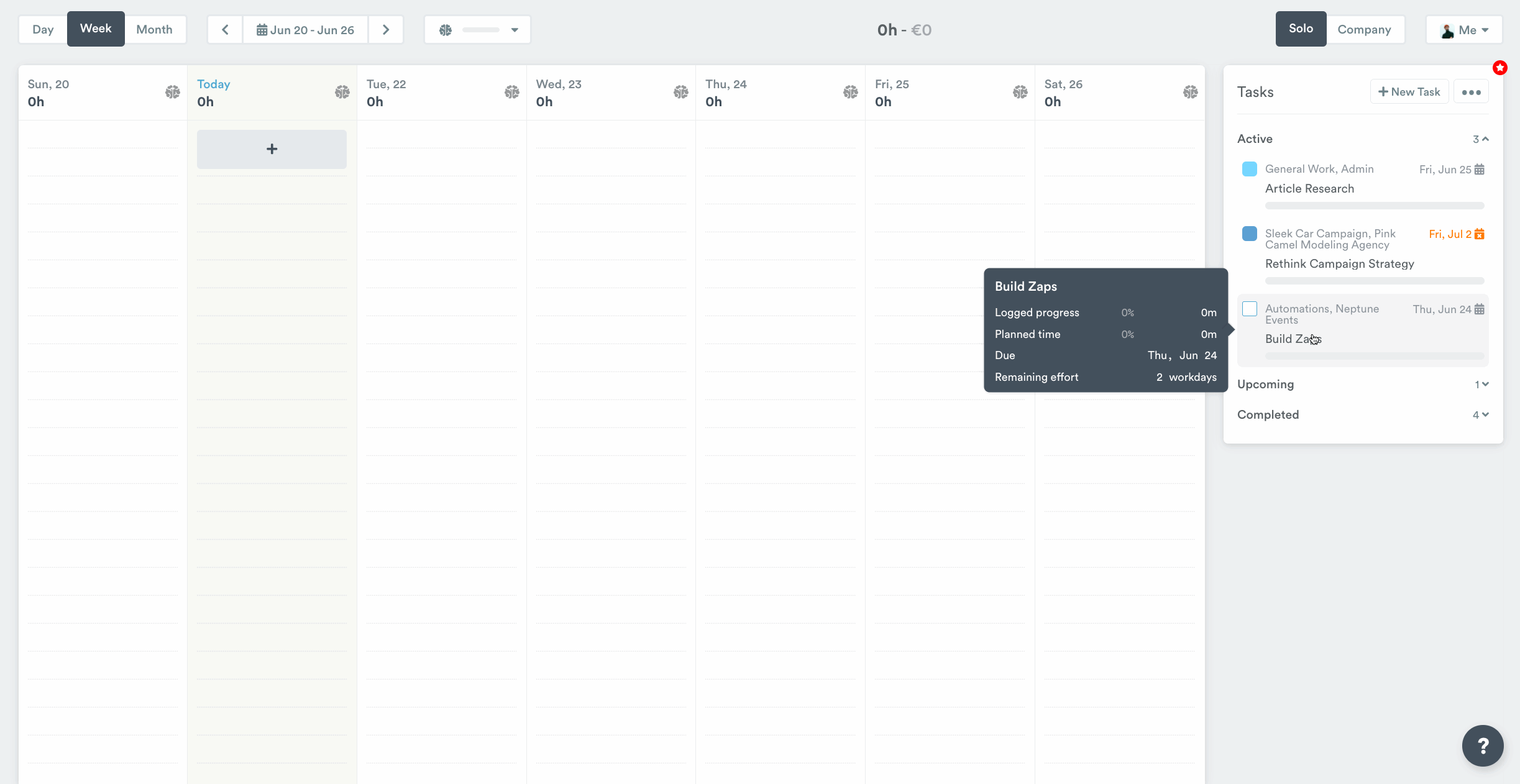 Schedule tasks