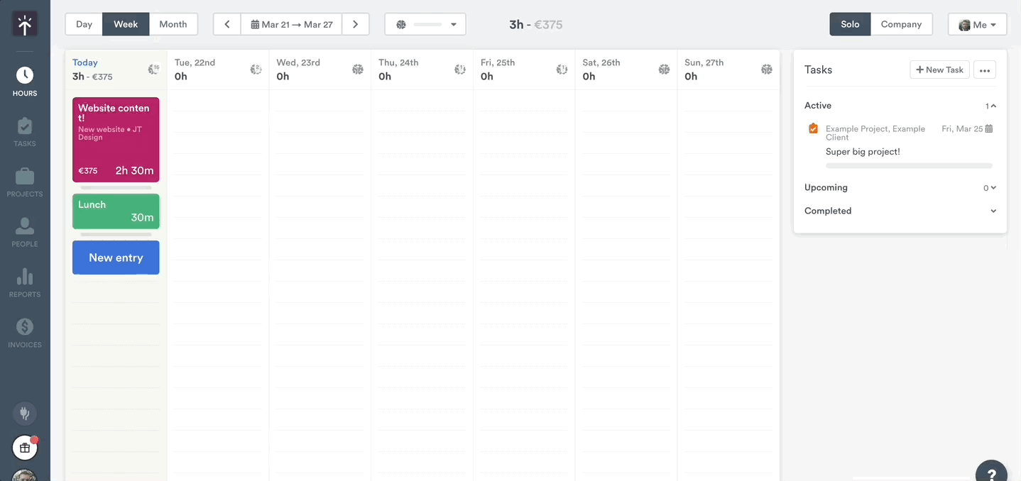 Start timer for task