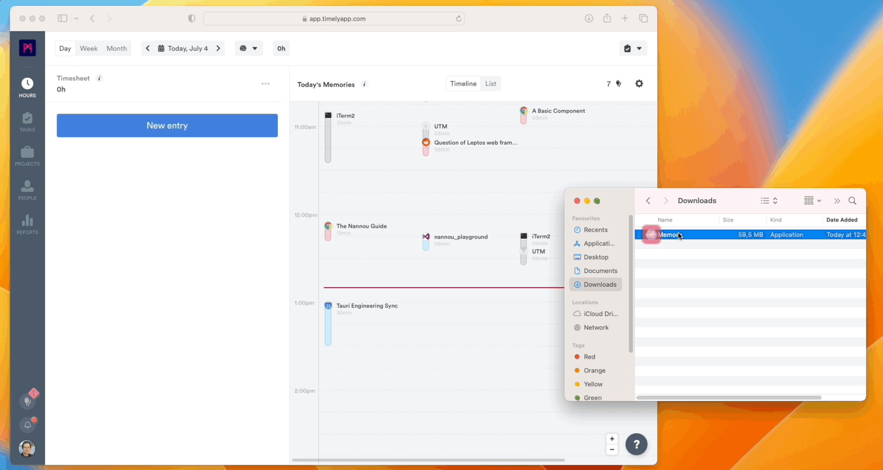 Memory for Mac setup process