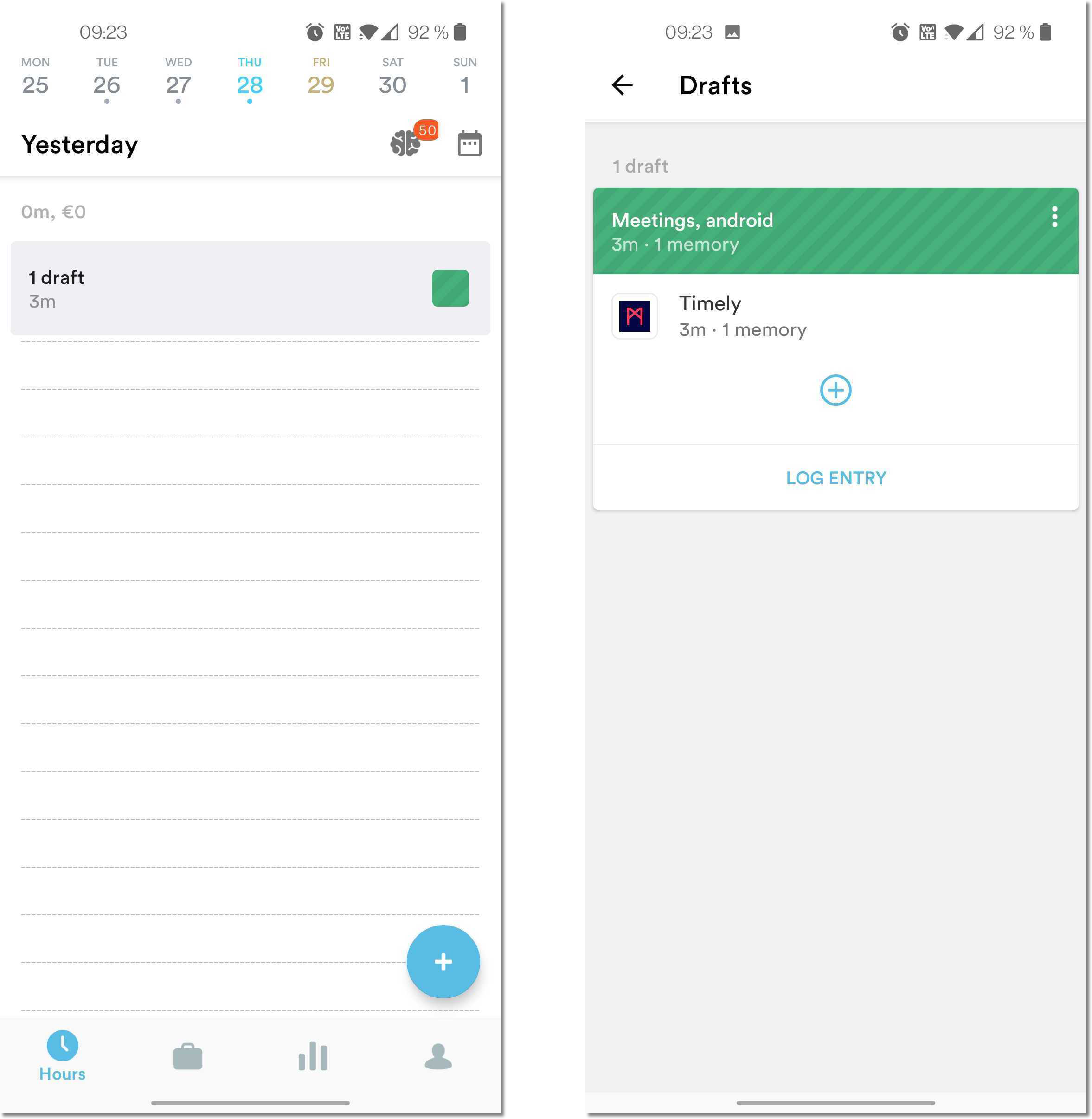 Review a draft entry