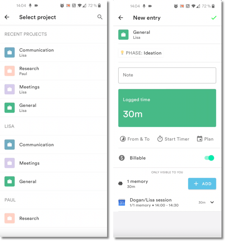 Finalize entry from memories