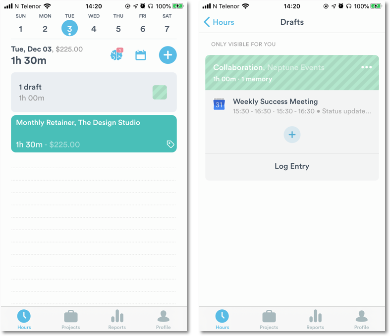 Review a draft entry
