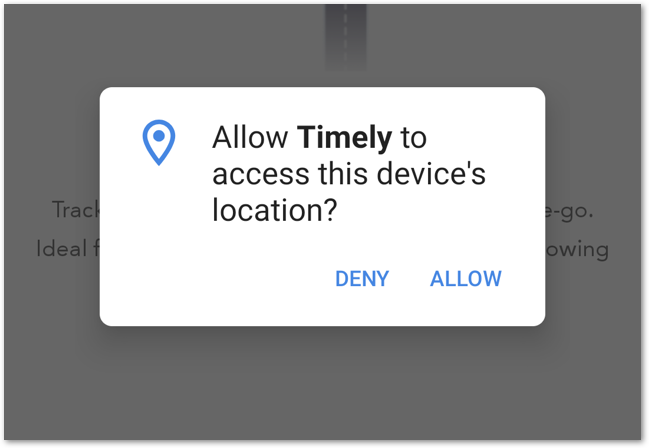 Allow Timely to access location