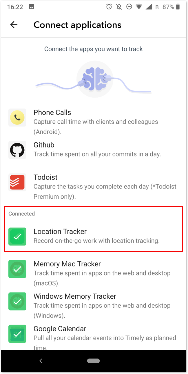 Location Tracker connected