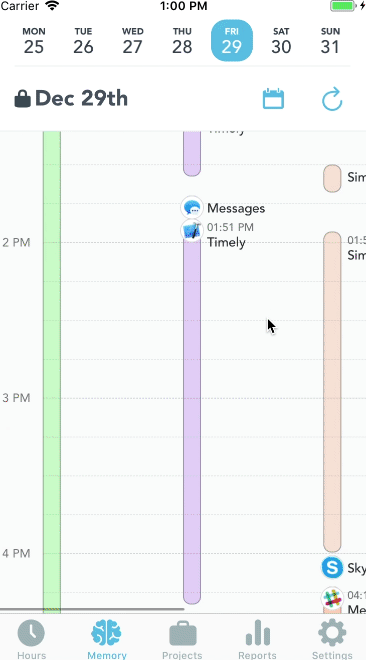 Creating an entry from a location