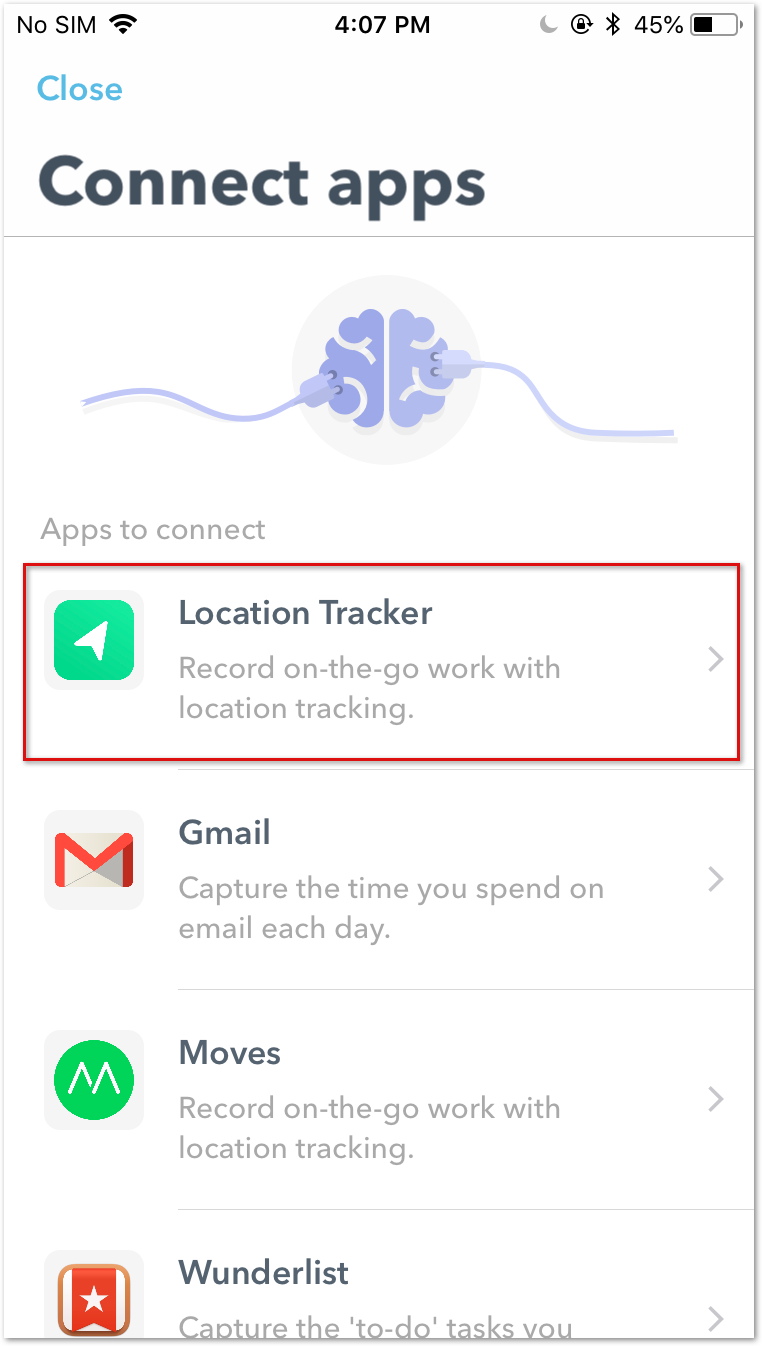 Location tracker option