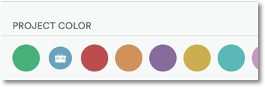Choose project color