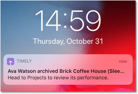 Push notification in action
