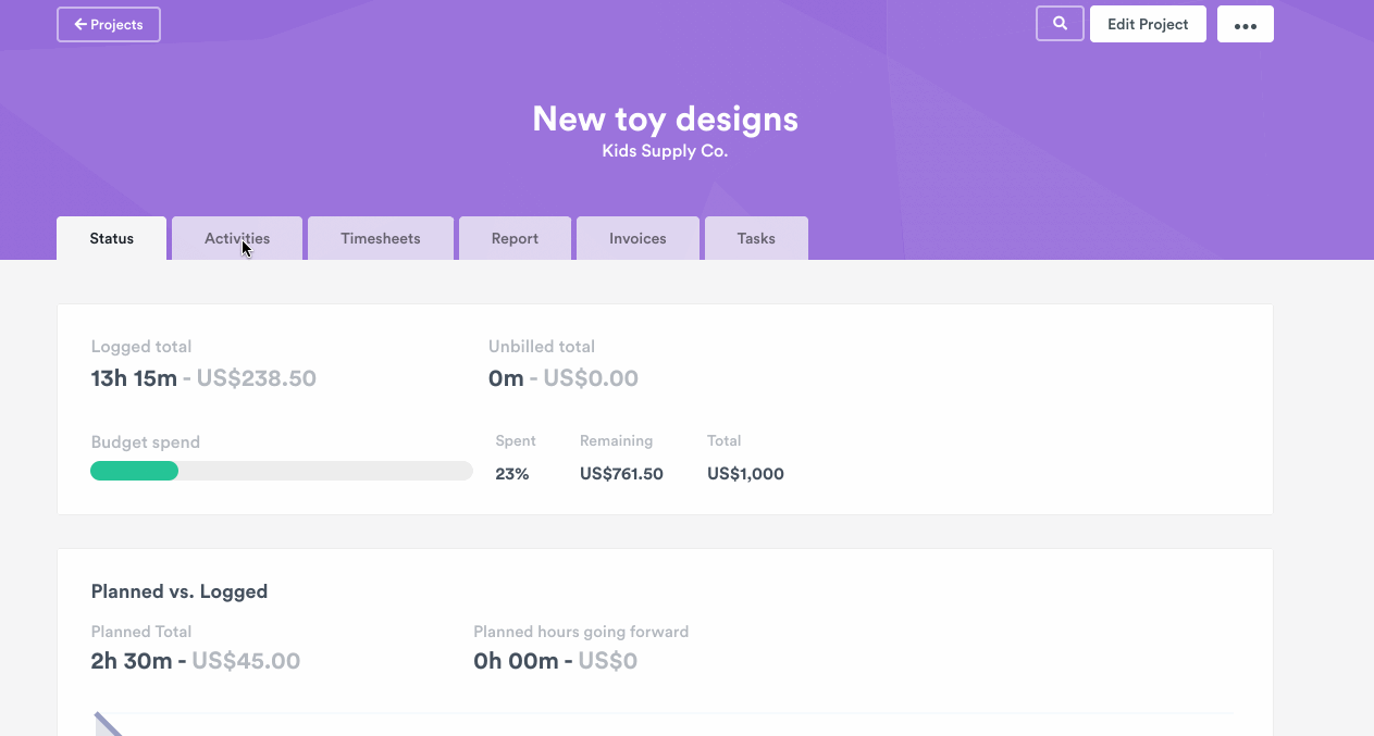 Activities tab with Regular and Anomalies filters