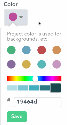 Color gradient scale