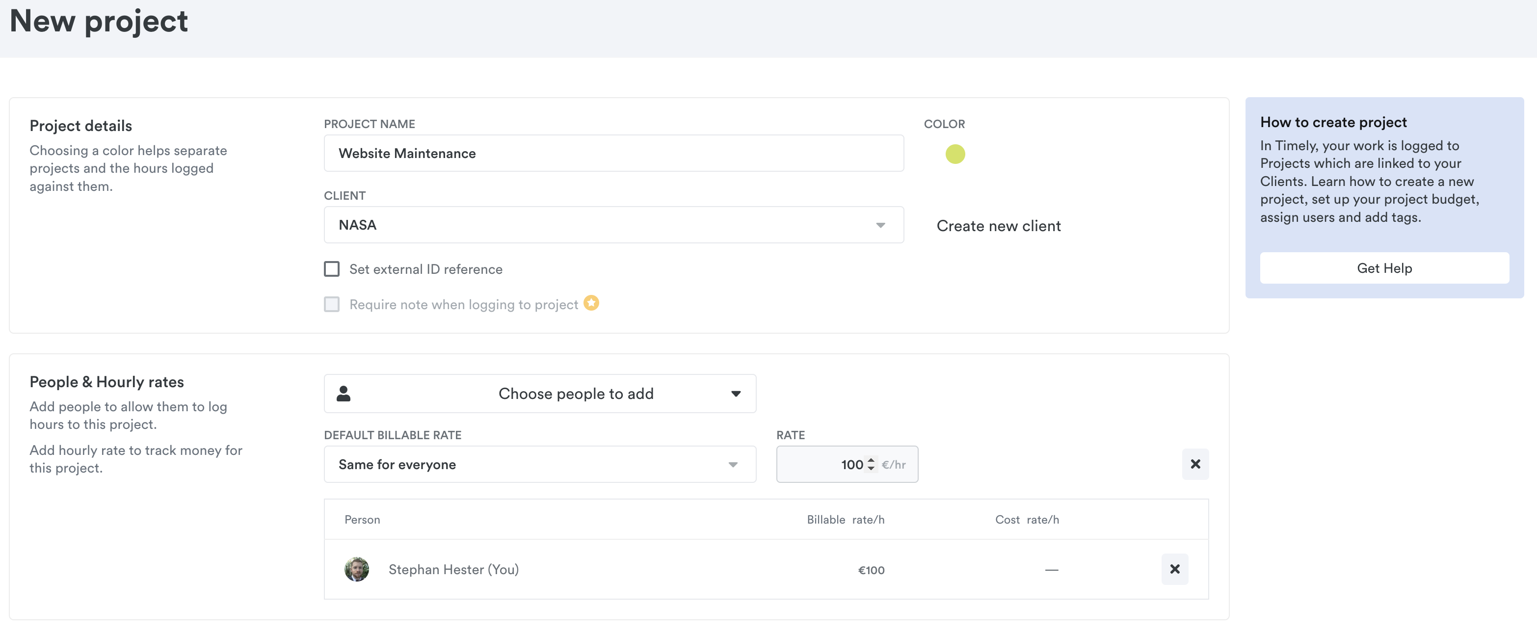 Website maintenance project rate